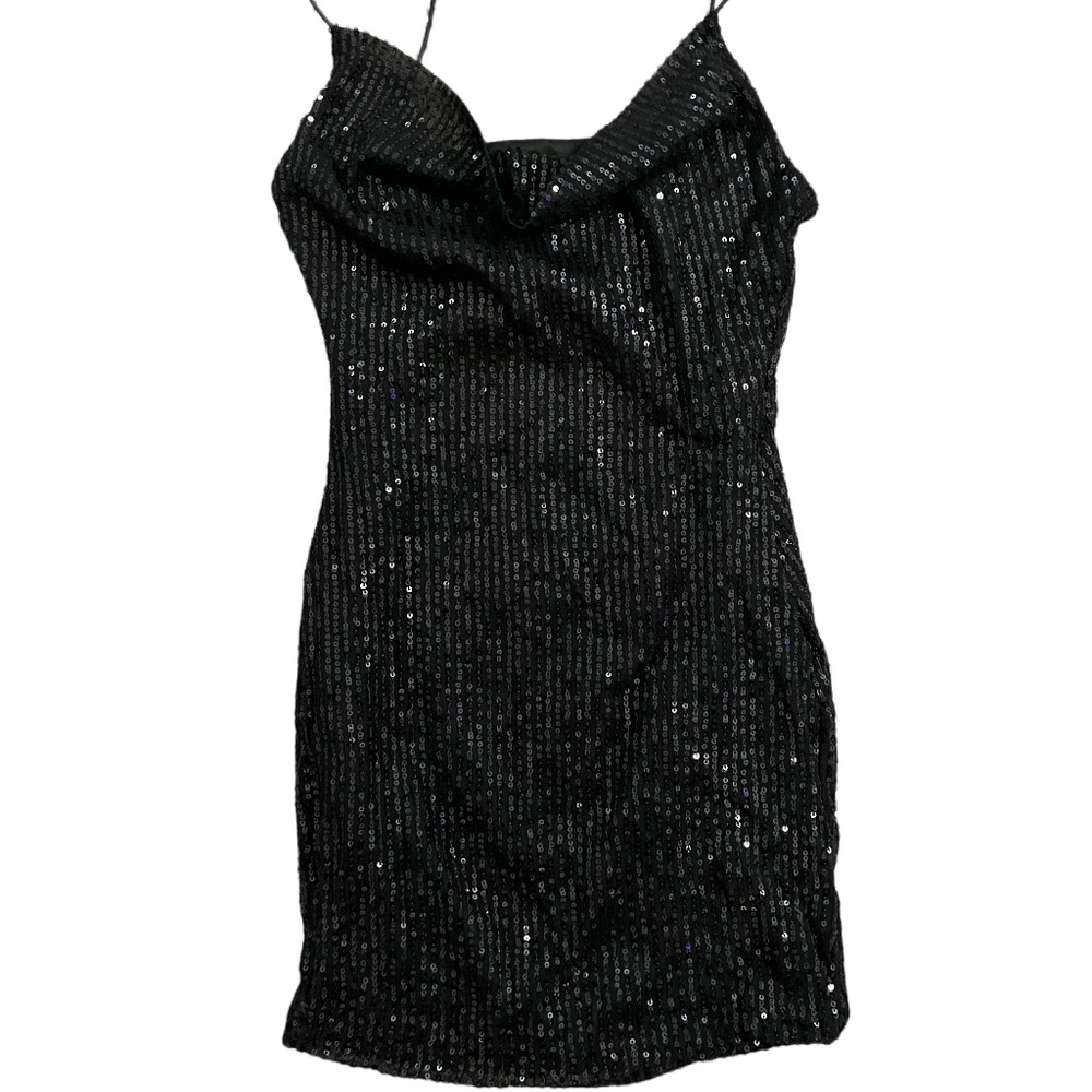 Hello Molly Lyrical Nights Black Sequin Mini Dress XS